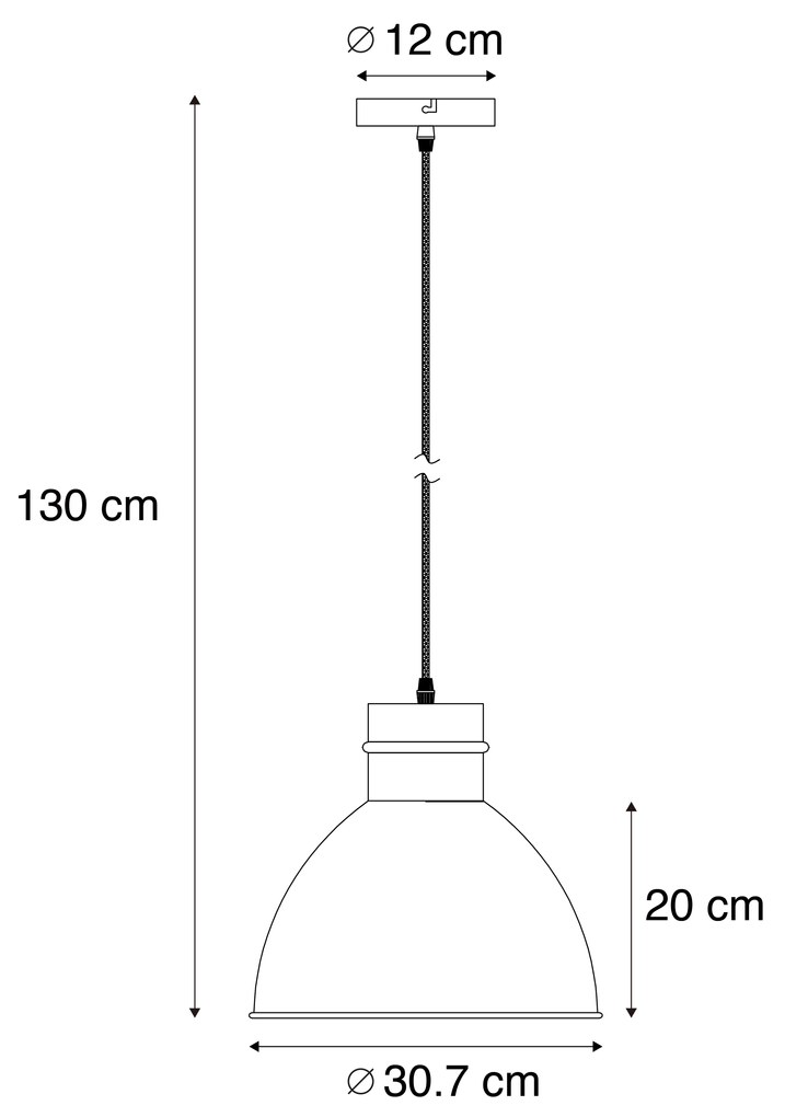 Candeeiro de suspensão inteligente cinzento 30 cm com lâmpada A60 Wi-Fi incluída - Dory