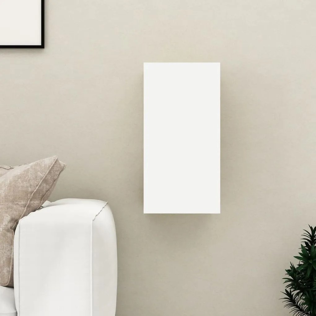 vidaXL Móvel de TV 30,5x30x60 cm derivados de madeira branco