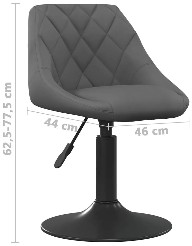 Cadeiras de jantar giratórias 4 pcs veludo cinzento-escuro