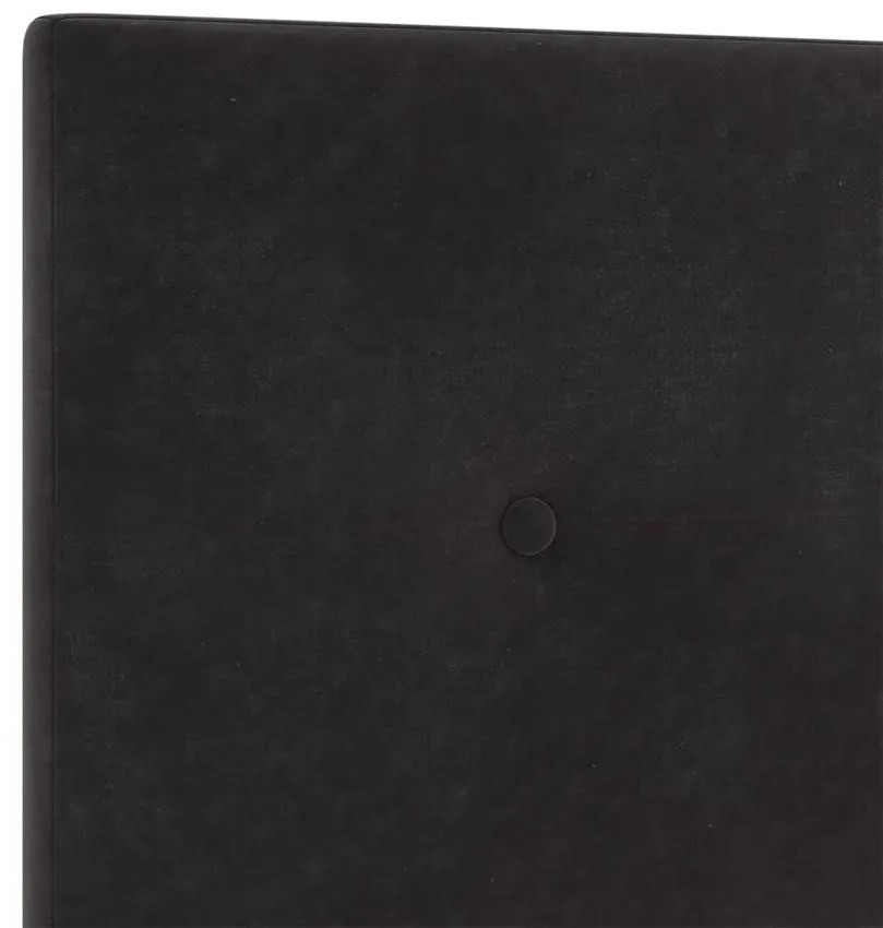 Estrutura de Cama de Veludo Preto vidaXL 160x200 cm
