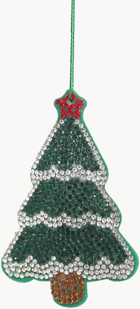 Ornamentos de Natal em vidro Jewel, conjunto de 2