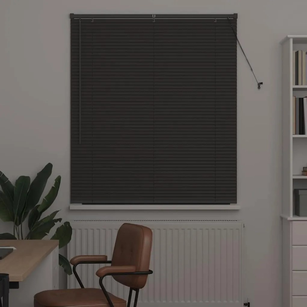 Persiana de Janela Cinzento-escuro 80 x 130 cm Alumínio