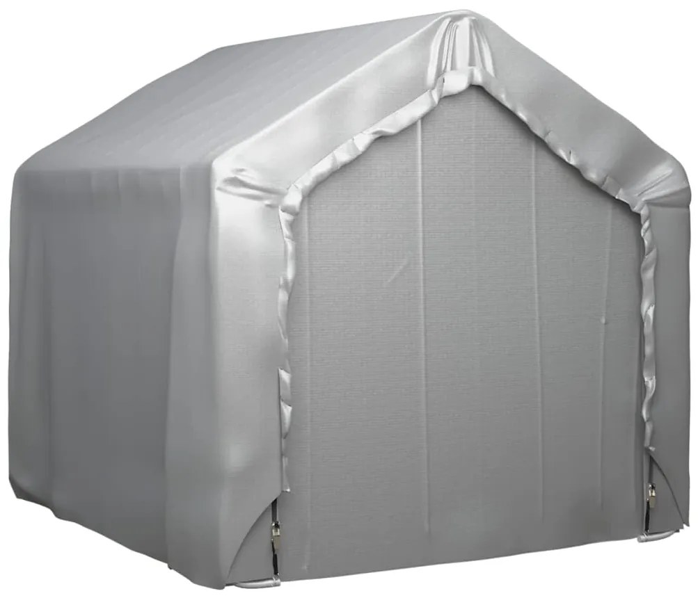 Tenda de armazenamento 180x180 cm aço galvanizado cinzento