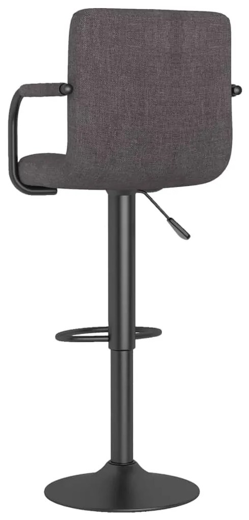 Bancos de bar 2 pcs tecido cinzento-acastanhado