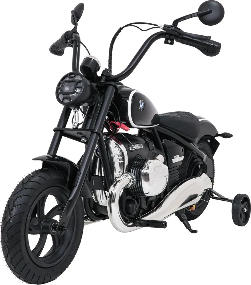 Mota elétrica para crianças 24V BMW R18, Rodas	ar bombeado Preta