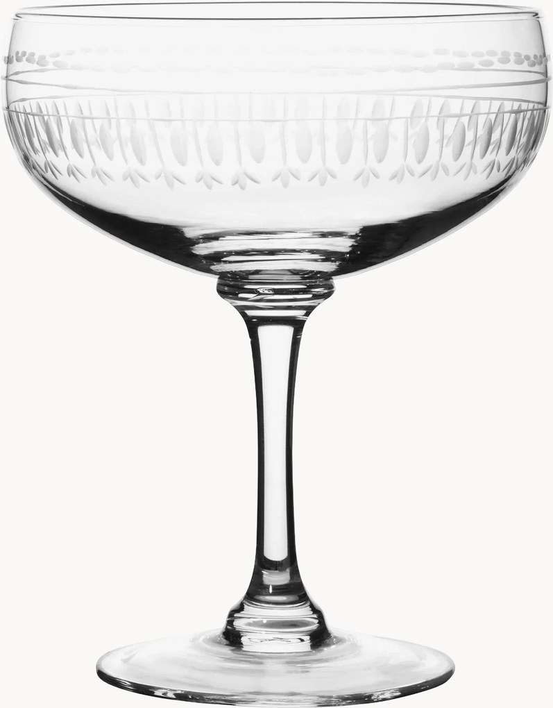 Copos de cocktail em cristal artesanal Ovals, conjunto de 4