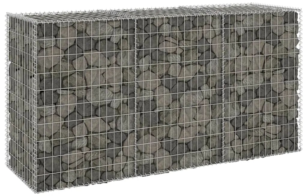 Muro gabião com tampas aço galvanizado 200x60x100 cm