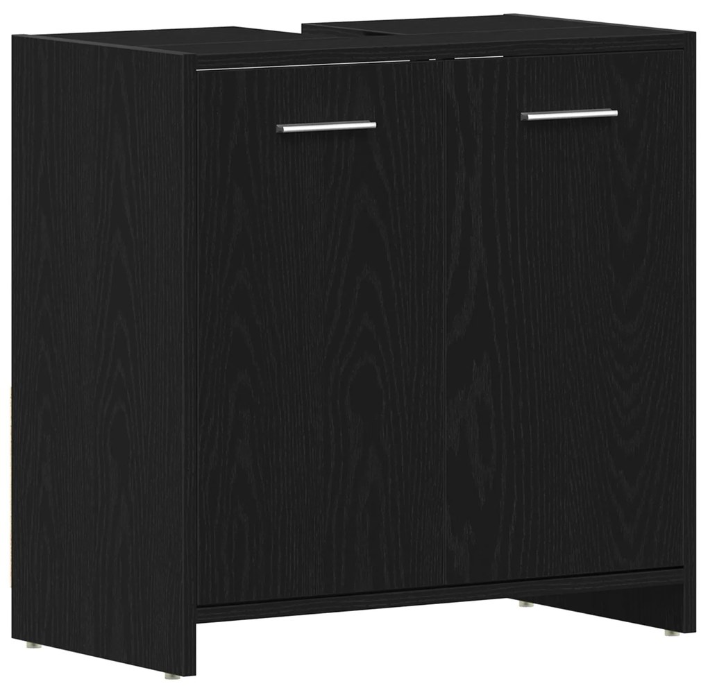 Conjunto de Móveis de Casa de Banho vidaXL 4 Peças Carvalho Preto Made