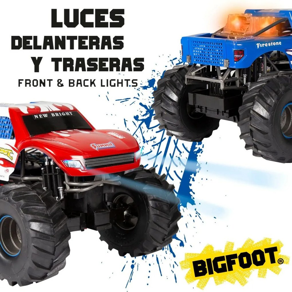 Carro Rádio Controlo New Bright Bigfoot Monster Truck 1:10 (2 Unidades)
