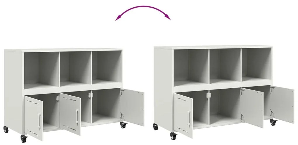 Aparador 100,5x39x72 cm aço branco