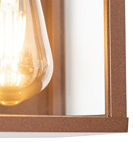 Candeeiro de parede industrial castanho enferrujado 38 cm 2 luzes IP44 - Charlois Industrial,Design