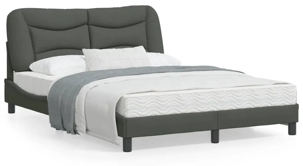 vidaXL Estrutura de cama com LED sem colchão 120x200 cm tecido