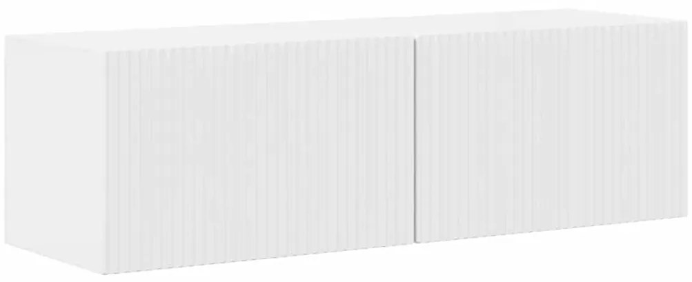 vidaXL Armário de TV de Parede Branco Brilhante 98 x 31 x 29,5 cm