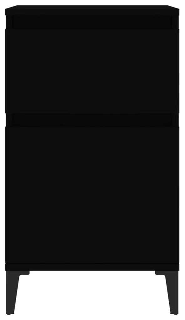 Mesa de cabeceira 40x35x70 cm preto