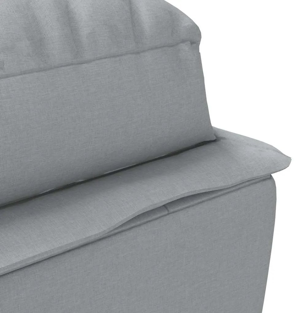 Chaise lounge de massagem com almofadões tecido cinzento-claro