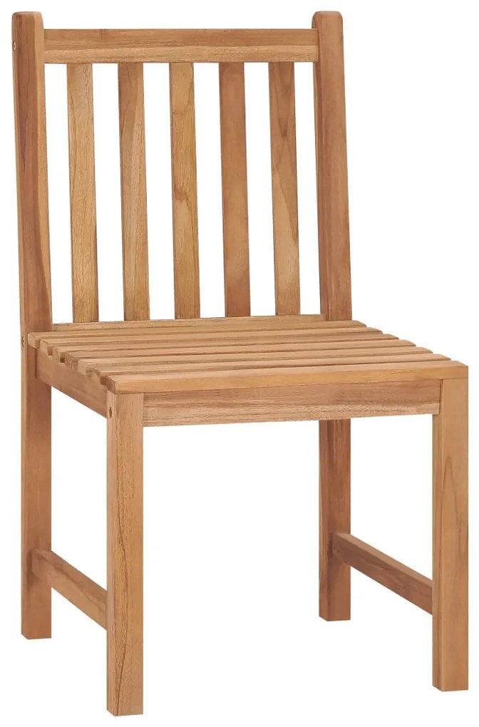 4 pcs conjunto de jantar p/ jardim madeira de teca maciça
