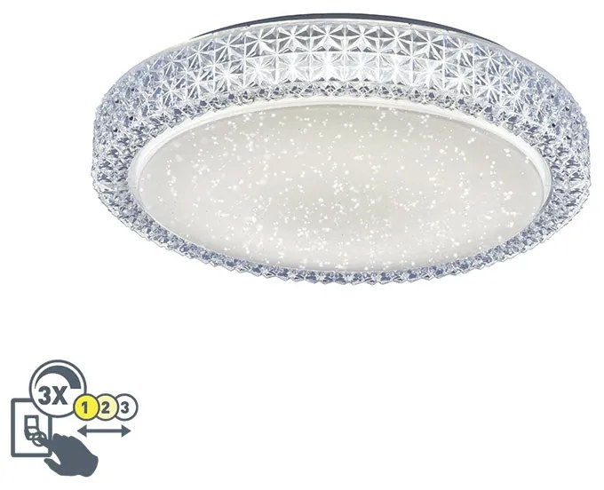 LED Candeeiro de teto retro branco transparente - Roda Retro