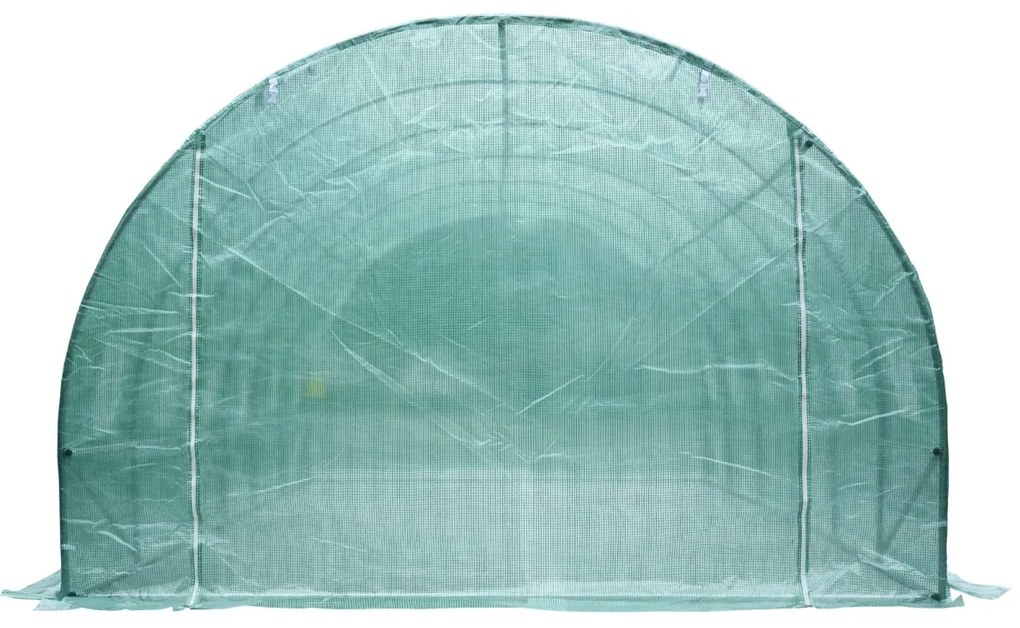 Túnel de Estufa de Jardim para Plantas e Vegetais de Culturas com 12 Janelas de PE Capa 140g / ㎡ e estrutura de aço - 6x3x2m