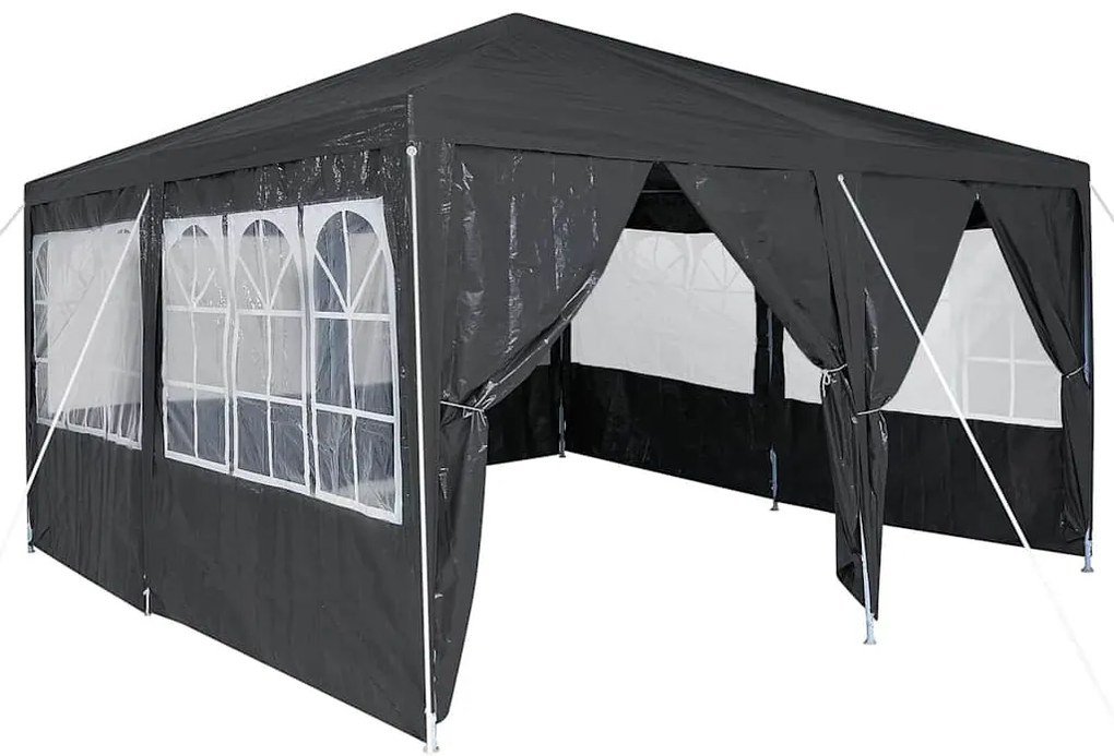 Tenda de Festa com 8 Laterais Antracite 4x4 m PE