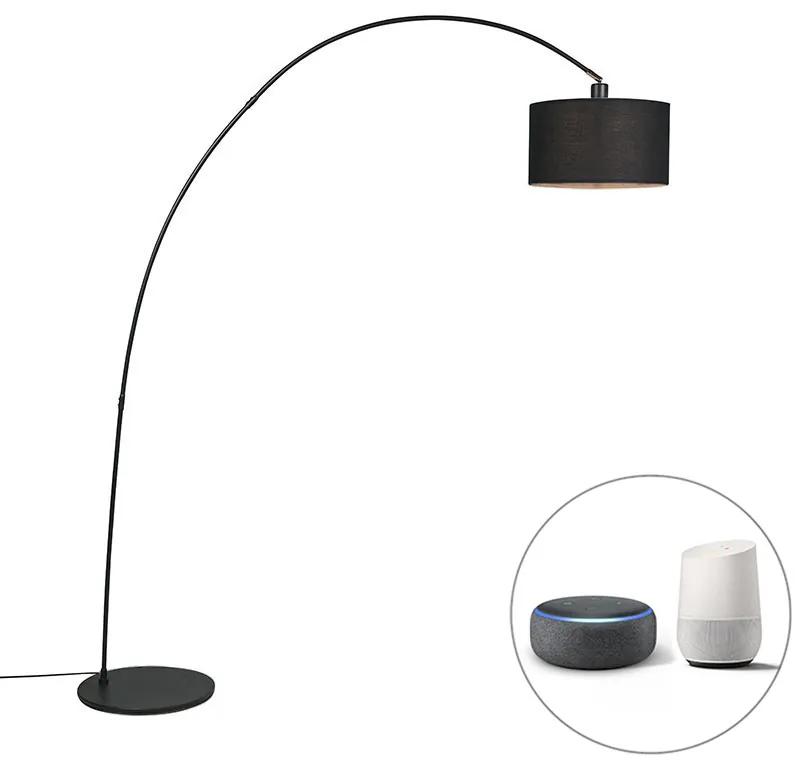 LED Lâmpada de arco inteligente moderna preta incl. WiFi G95 - Vinossa Moderno