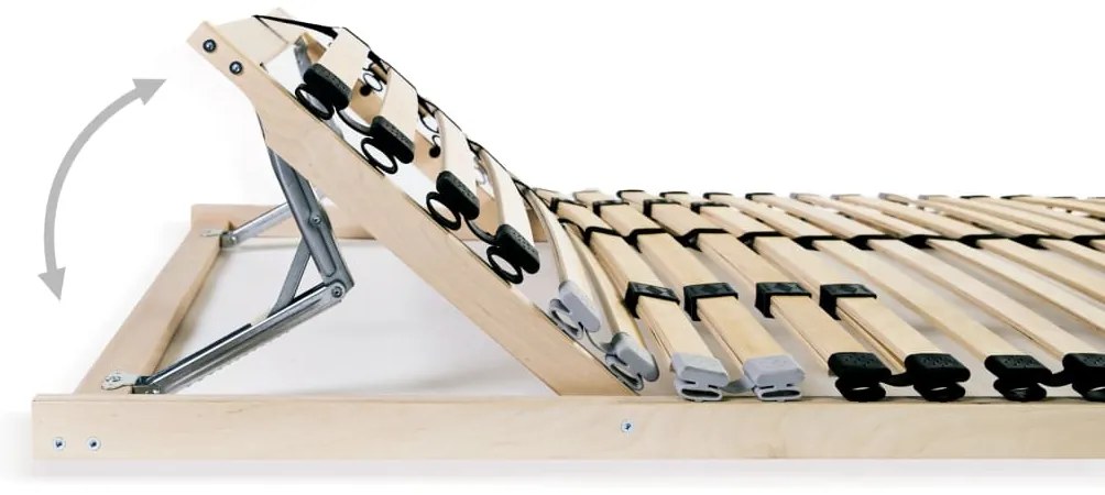 Estrados de ripas 2 pcs com 28 ripas 7 zonas 90x200 cm