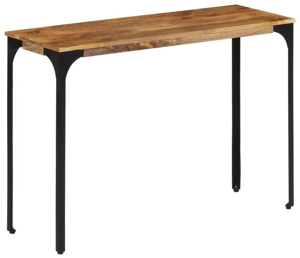 Mesa consola 110x35x76 cm mangueira maciça/ferro castanho