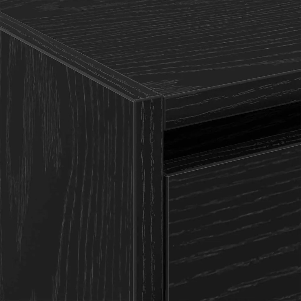 Cabide para Sapatos Preto Carvalho 80x21x125,5 cm Madeira Derivada