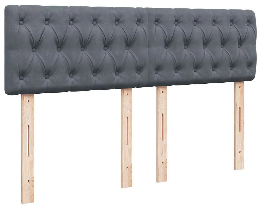 Estrutura de cama otomana com colchão 140x190cm cinzento escuro