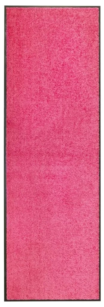Tapete de porta lavável 60x180 cm rosa
