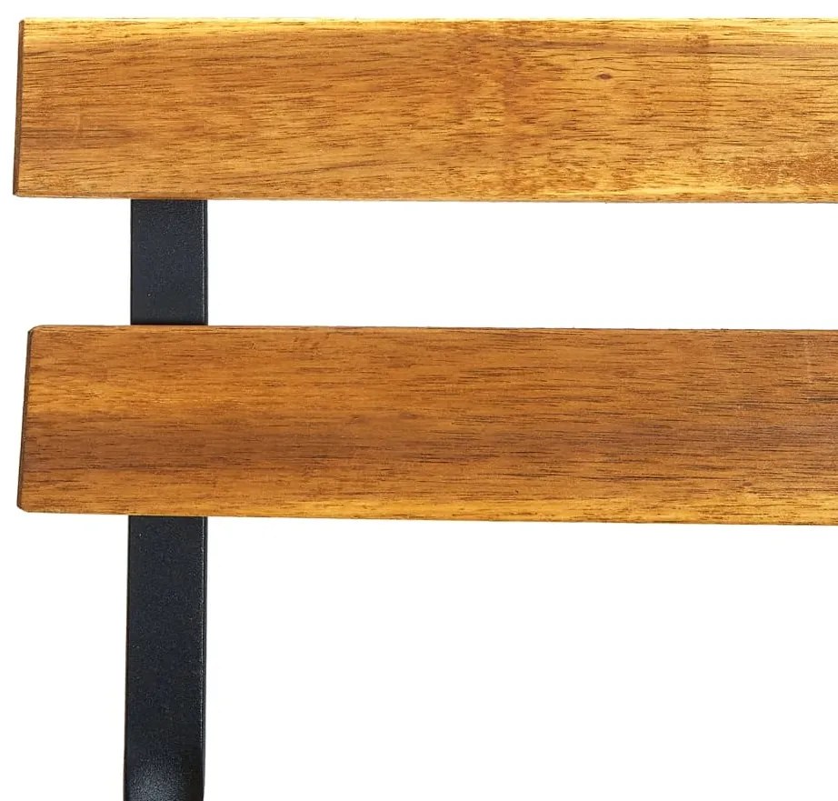 Cadeiras de jardim dobráveis 2 pcs aço e madeira acácia maciça