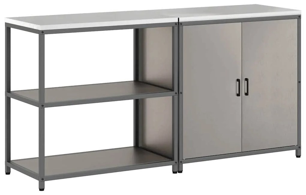 Conjunto de Armazenamento de Cozinha 2 pcs Ferro Enferrujado