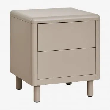 Pack De 2 Mesas De Cabeceira 45x40 Cm Em Aço Michigan Moka Brown - Sklum