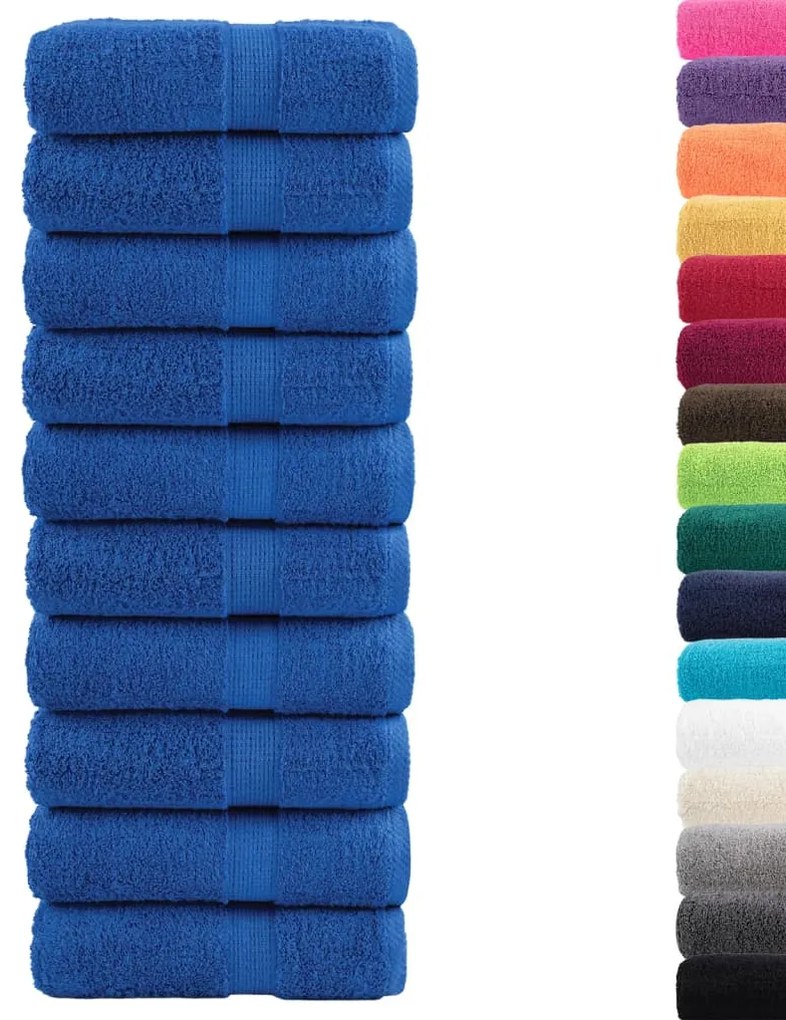 Toalhas de bidé premium SOLUND 10 pcs 30x50 cm 600 gsm azul