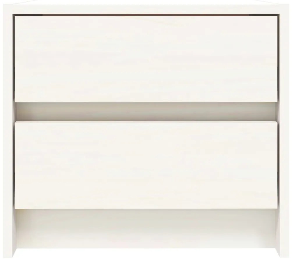 Mesas de cabeceira 2 pcs 40x31x35,5 cm pinho maciço branco