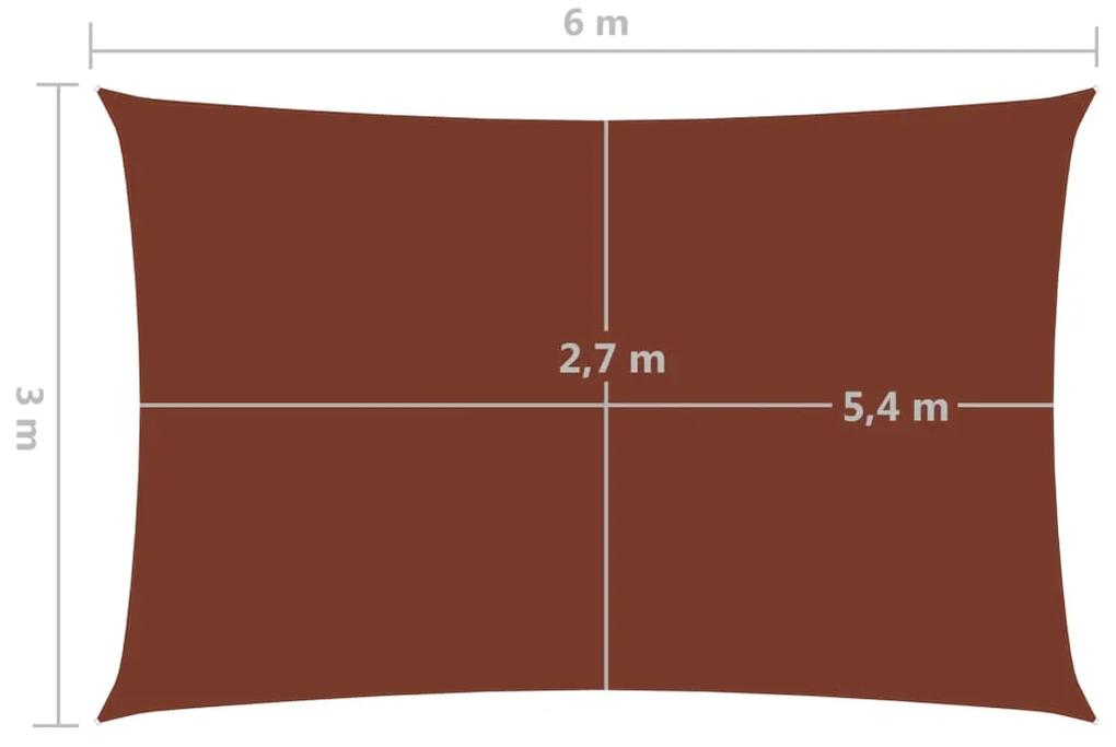 Guarda-Sol tecido Oxford retangular 3x6 m terracota