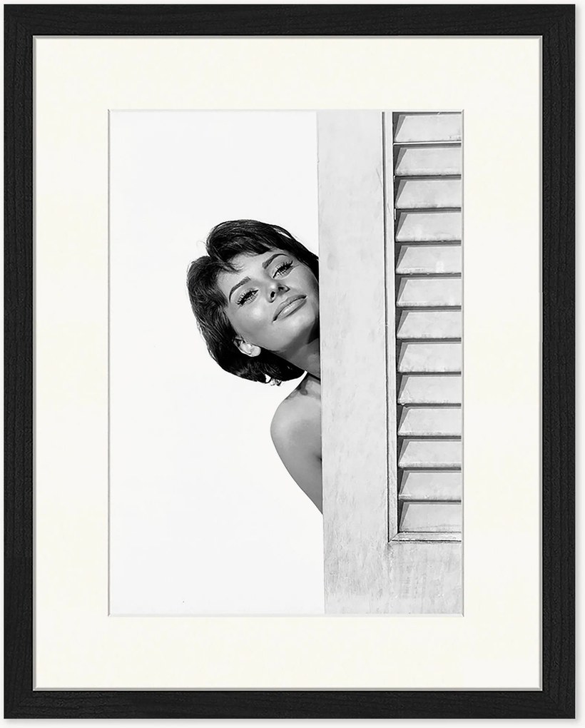 Fotografia emoldurada artesanal Sophia Loren
