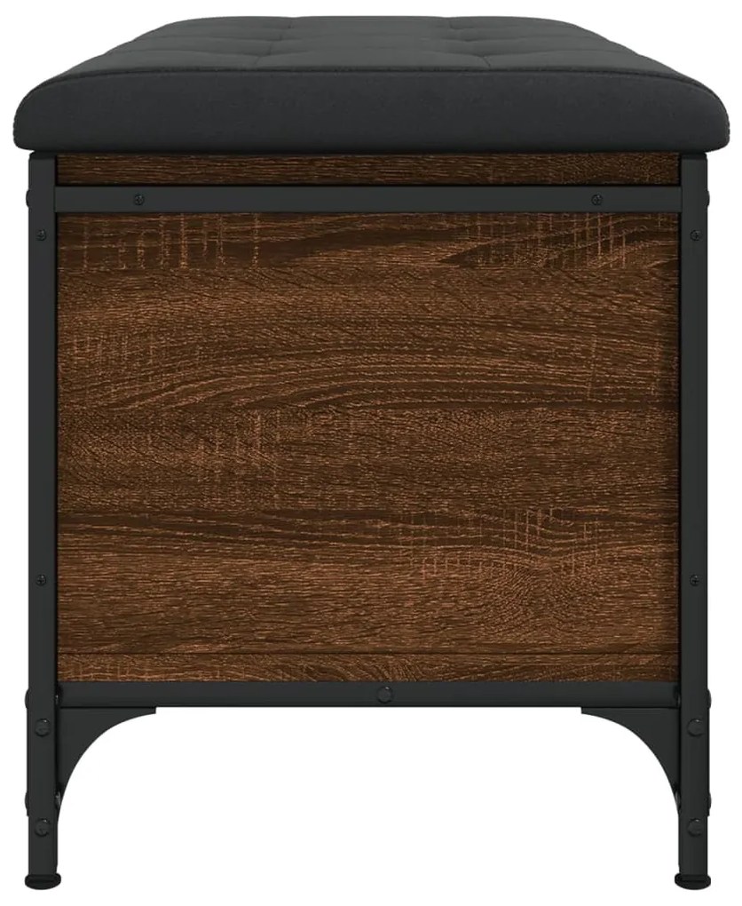Banco arrumação 82x42x45 cm derivados madeira carvalho castanho