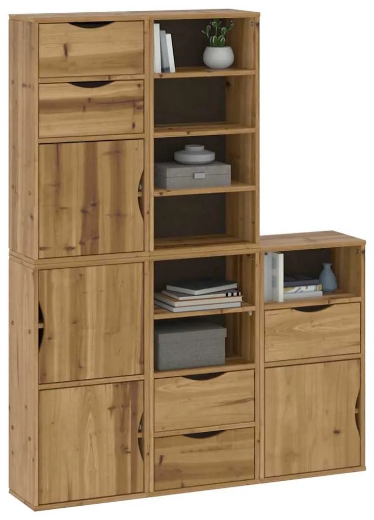 Móveis de apoio 5 pcs ODDA 40x24x79 cm pinho de madeira maciça