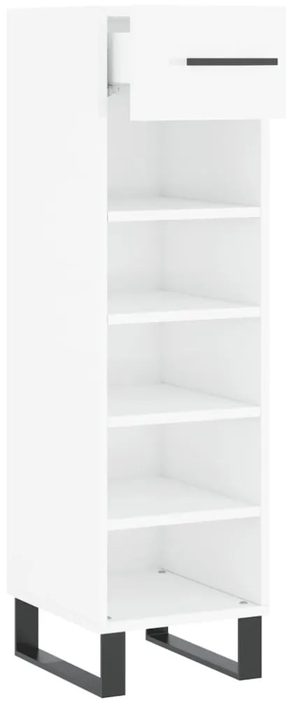 Sapateira 30x35x105 cm derivados de madeira branco brilhante