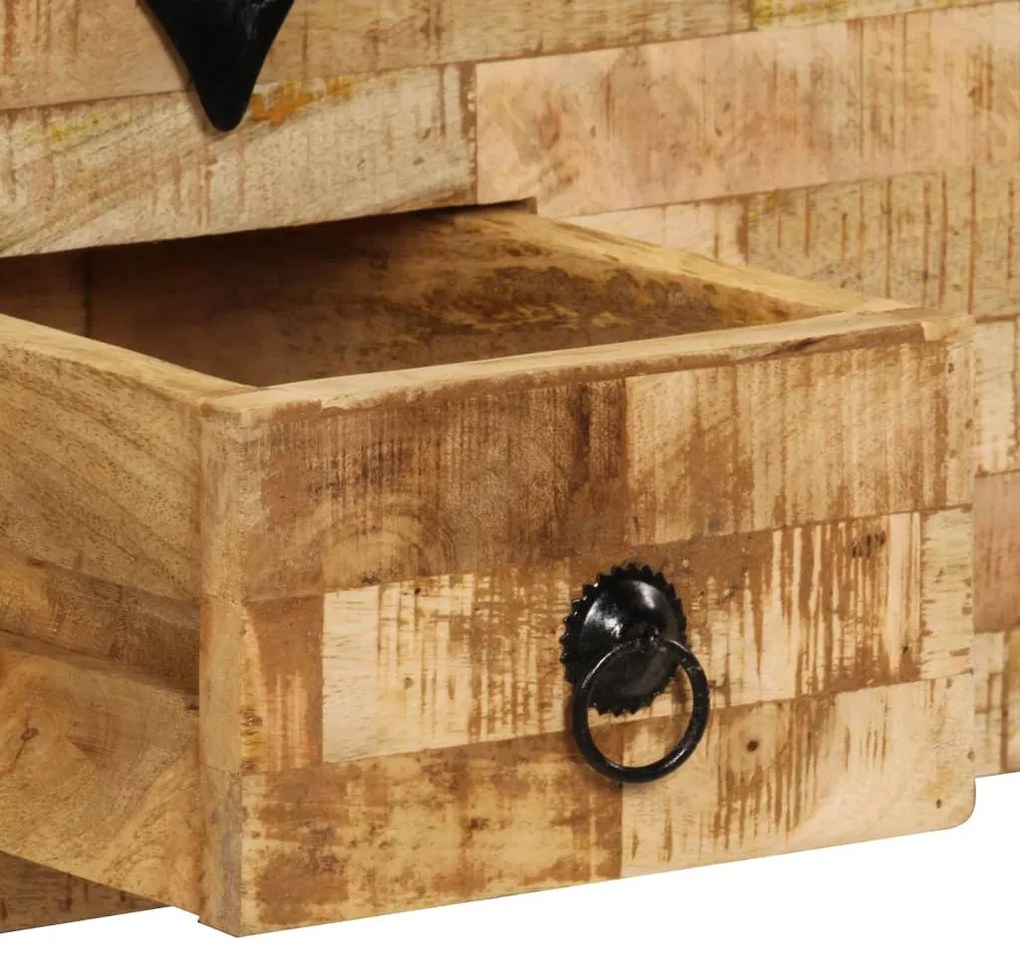 Mesa de centro madeira de mangueira maciça 80x40x35 cm