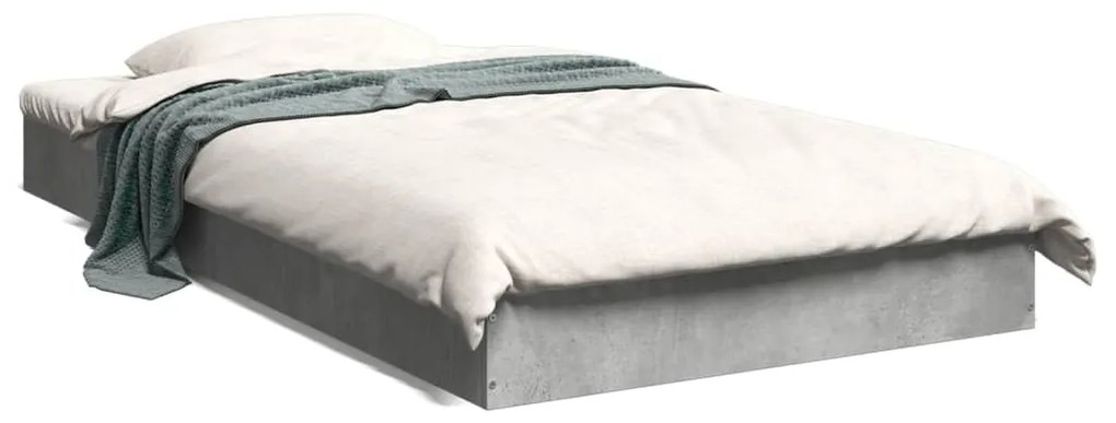 Estrutura de cama 100x200 cm derivados de madeira cinza sonoma