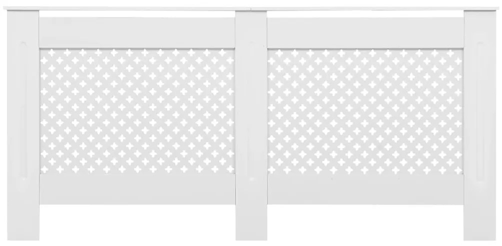 Cobertura de radiador 172x19x81,5 cm MDF branco