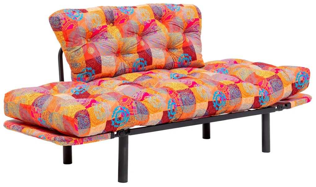 Sofá-Cama de 2 Lugares Nitta – Multicolor – 155x80x70 cm