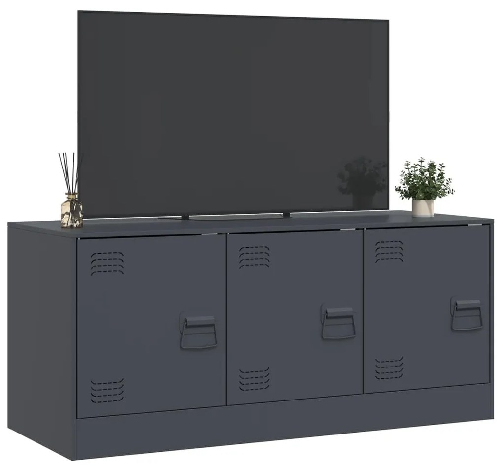 Móvel de TV 99x39x44 cm aço antracite