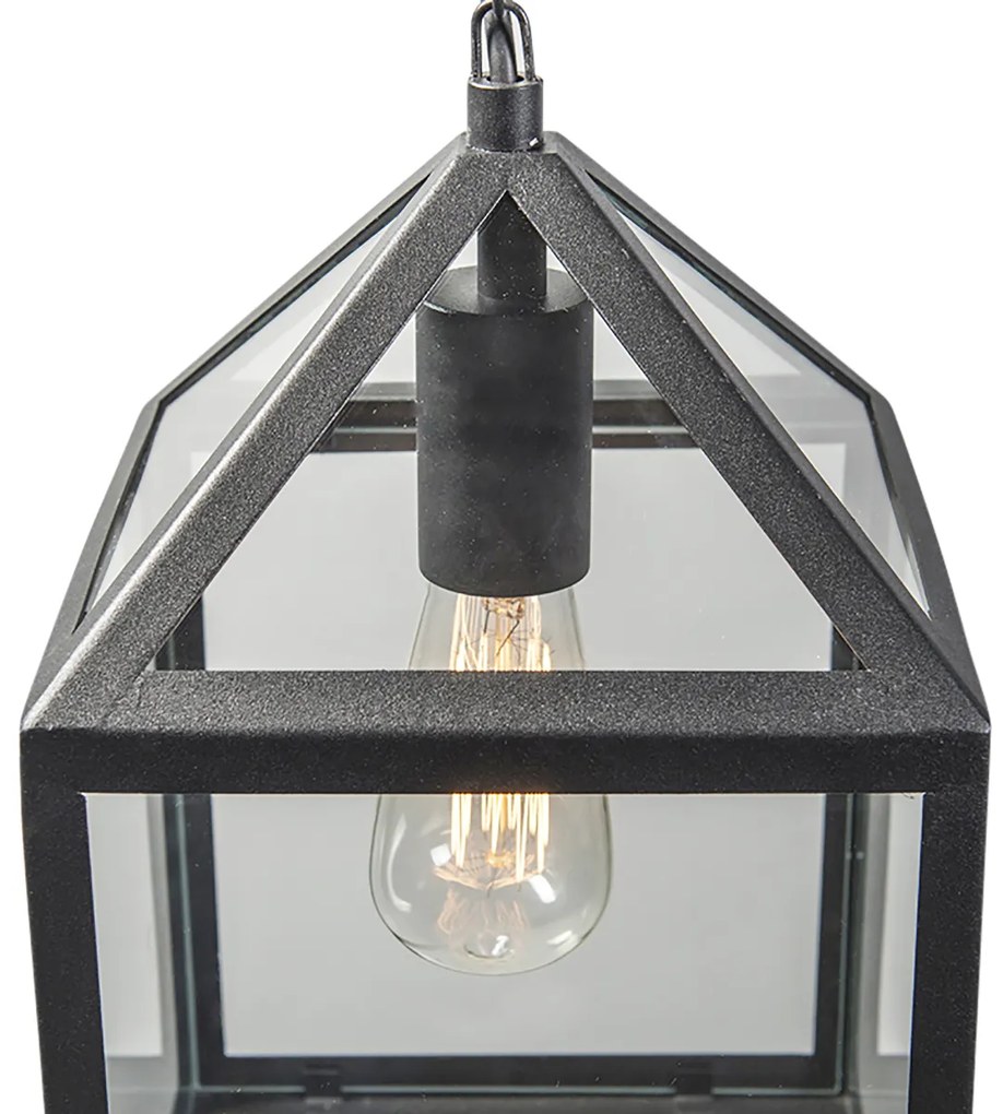 Candeeiro de suspensão industrial para exterior preto IP23 - Amsterdam Moderno,Rústico