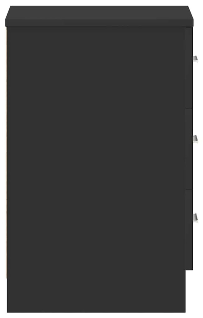 Mesas de cabeceira 2 pcs derivados de madeira preto