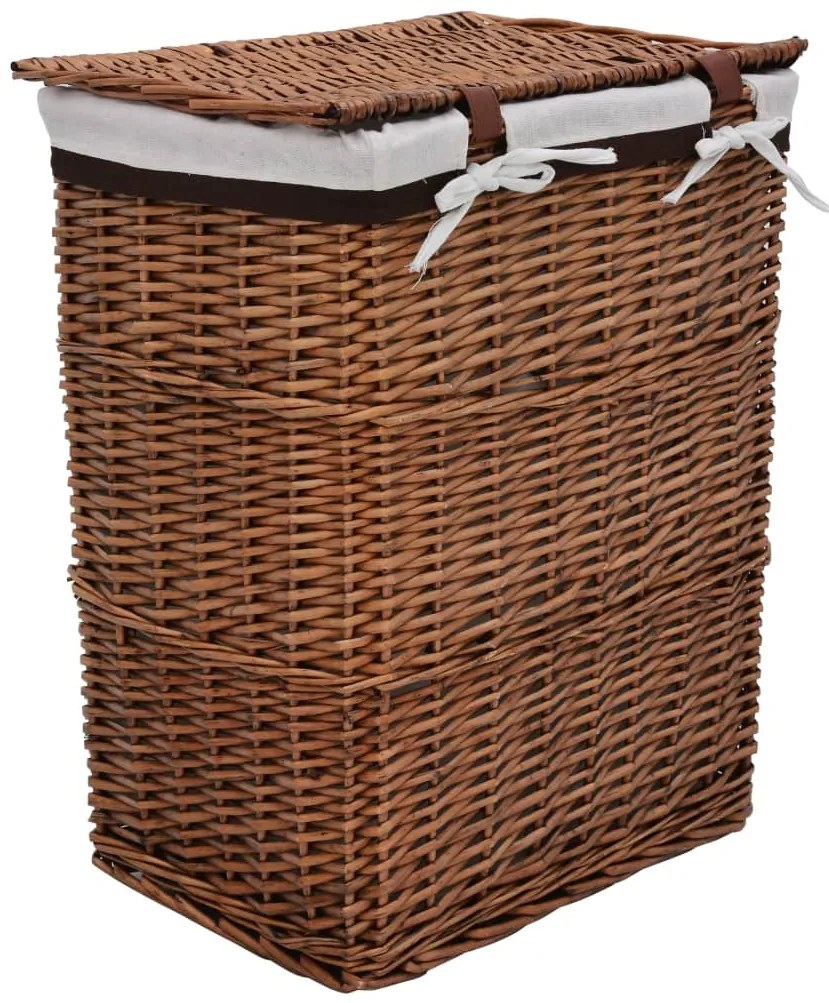 Cesto de roupa suja salgueiro castanho