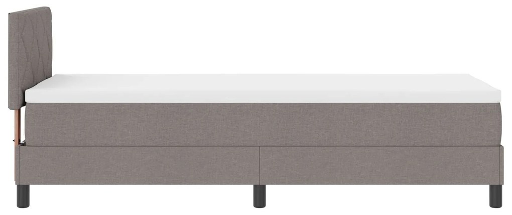 Cama Box com Colchão & LED Taupe 80x200 cm Tecido