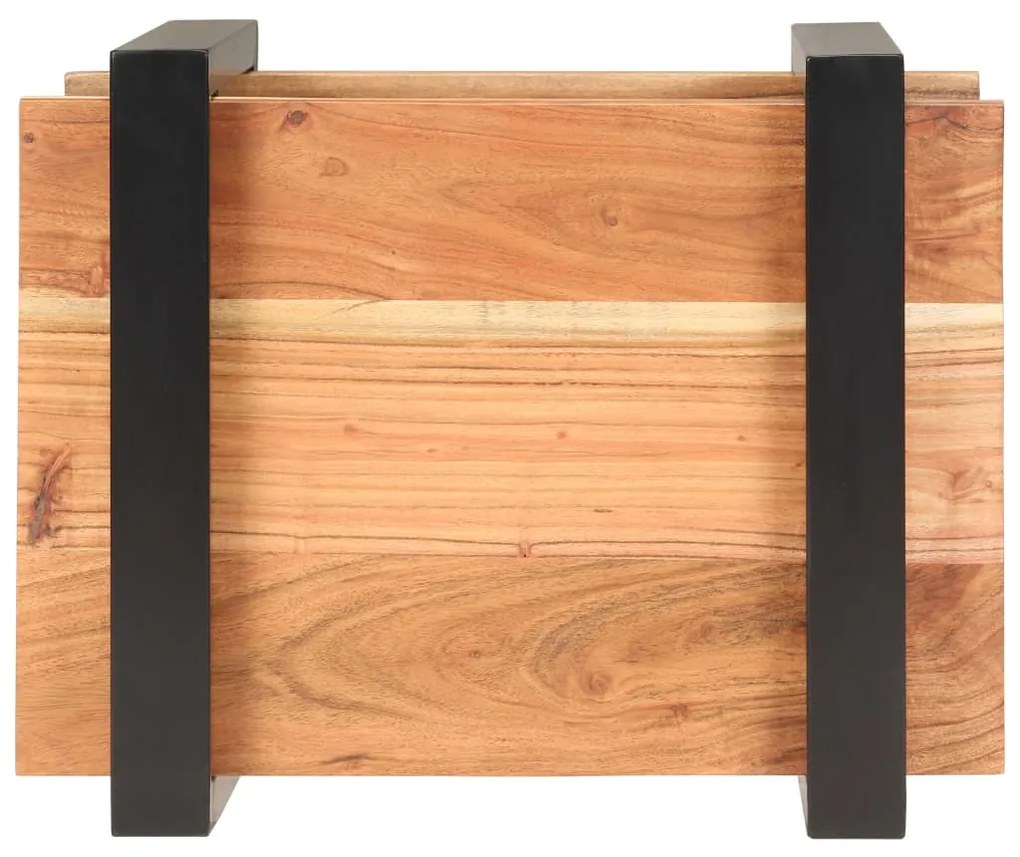 Mesa de cabeceira 50x40x40 cm madeira de acácia maciça