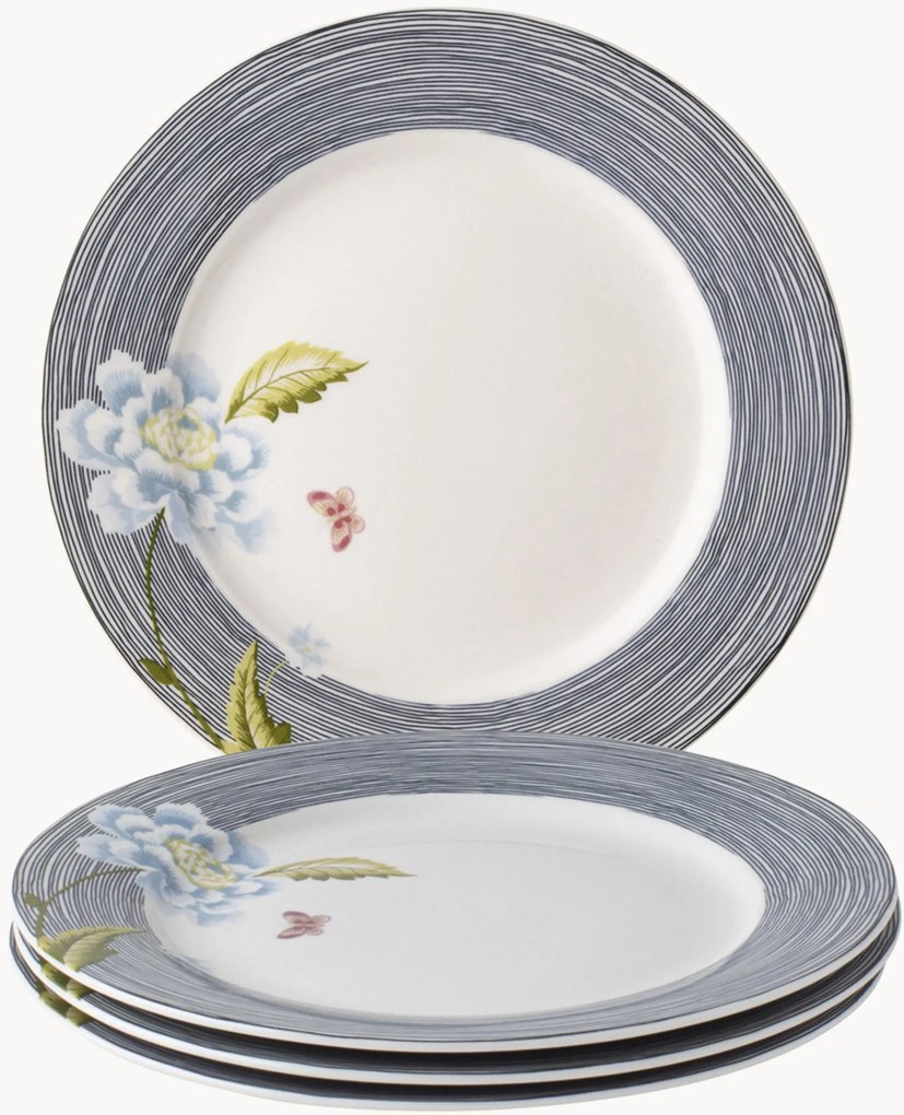 Pratos de pequeno-almoço em porcelana Heritage Collectables, conjunto de 4